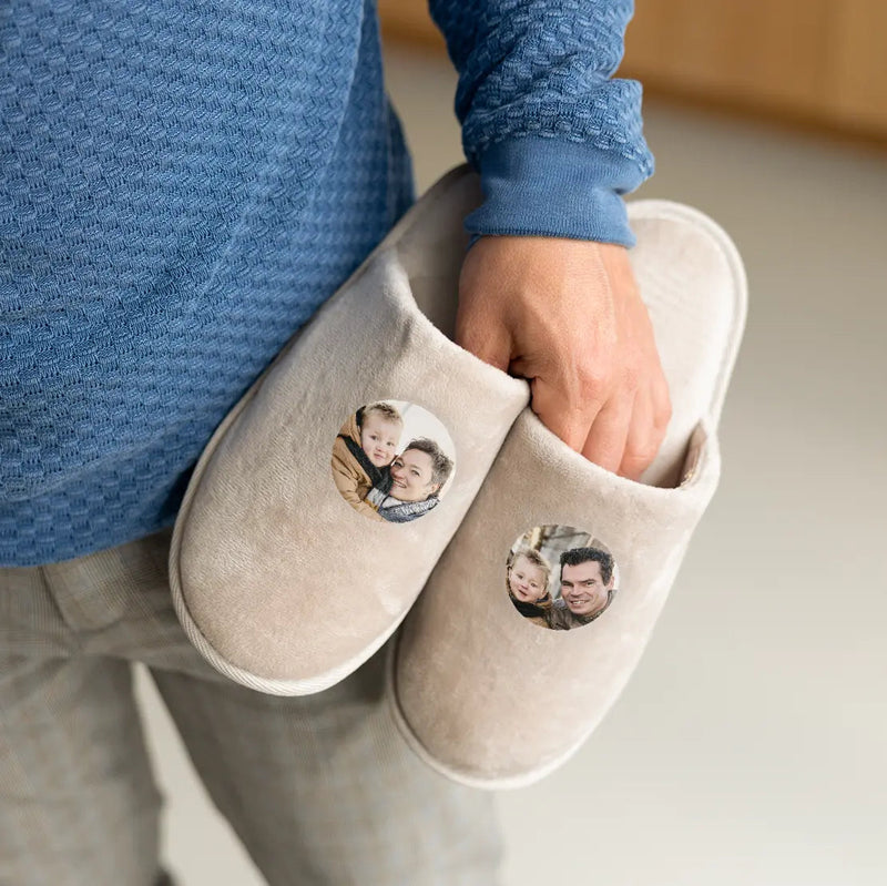Personalised Slippers - Beige - Size 39 - 42 - | Livrare Flori Județul Călărași