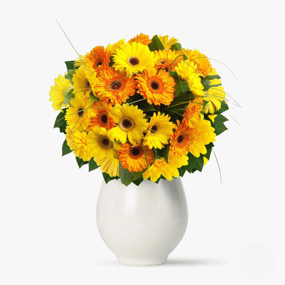 Buchet de 75 gerbera galbene