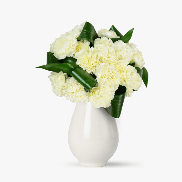 Buchet de 15 garoafe albe