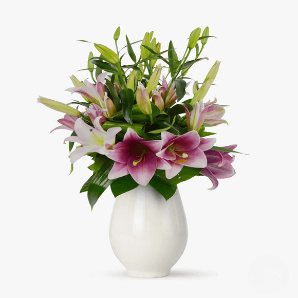 Buchet de 9 crini imperiali roz