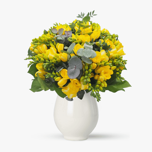 Buchet de 51 frezii galbene
