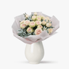 Buchet De 7 Minirosa Albi-roz