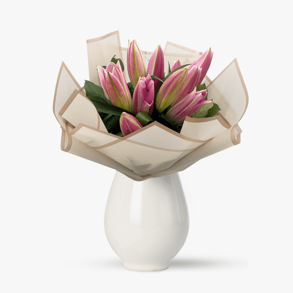 Buchet de 5 crini imperiali roz