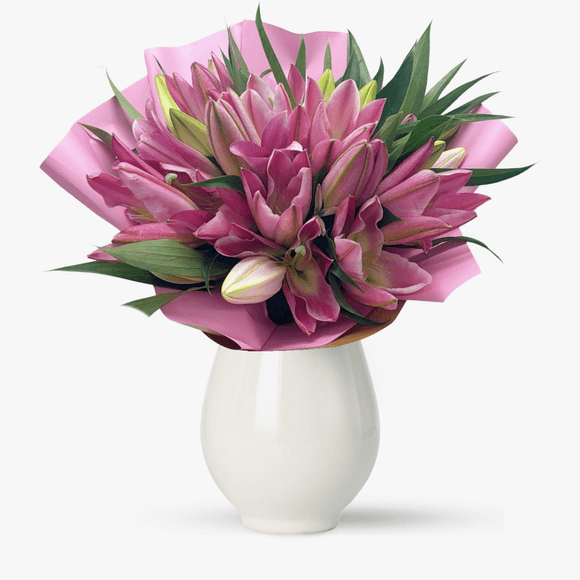 Buchet de 19 crini imperiali roz