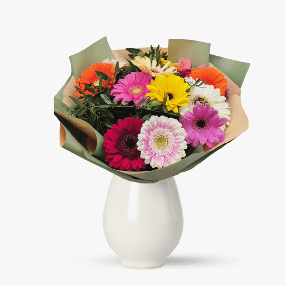 Buchet de 15 gerbera multicolore