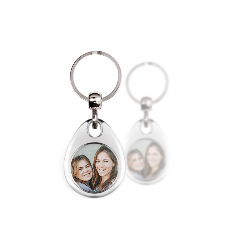 Double-sided photo keyring - Round - | Livrare Flori Județul Călărași