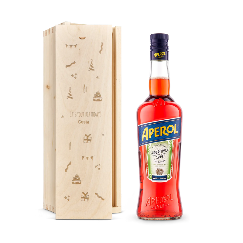 Liqueur in engraved case - Aperol - | Livrare Flori Județul Călărași