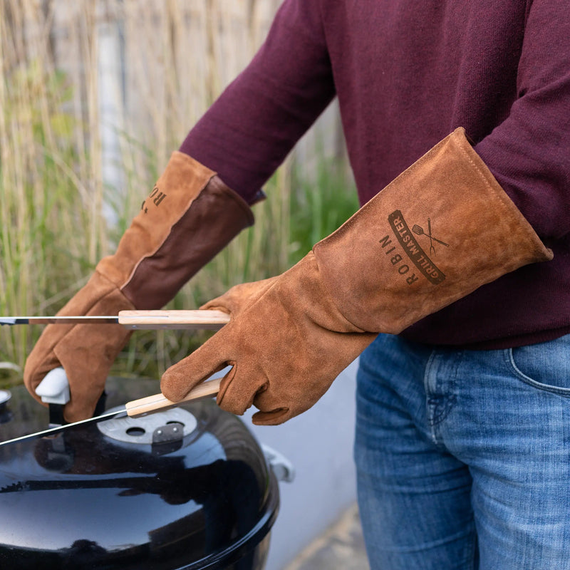 Leather BBQ gloves - set of 2 - | Livrare Flori Județul Călărași