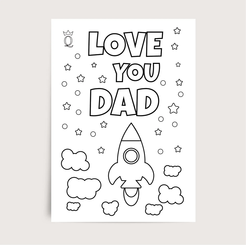 Father's Day Colouring Card - | Livrare Flori Județul Călărași