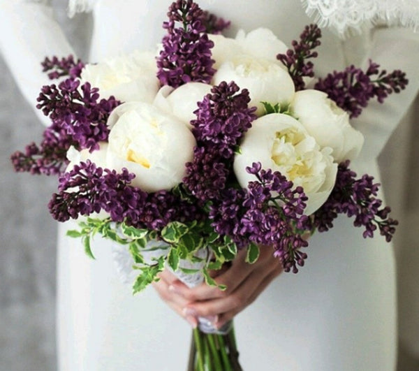 Buchet Mireasa Liliac Si Bujori