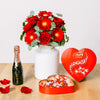 Premium Delight - Roses Buchet and Mini Moët - | Livrare Flori Județul Călărași
