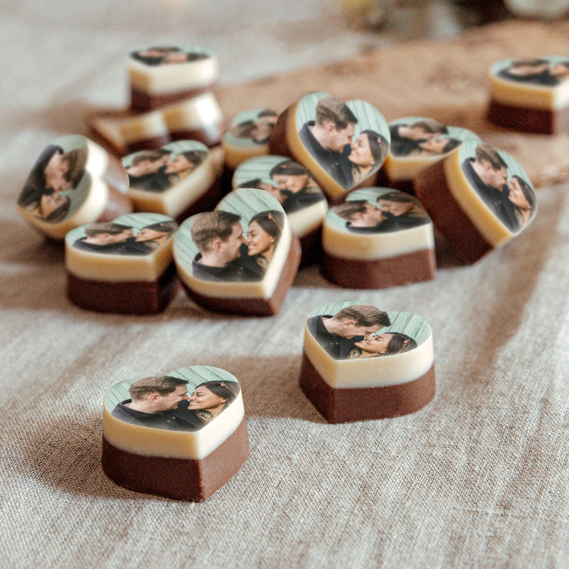 Personalised Chocolates - Inimă-shaped - 24 pcs - | Livrare Flori Județul Călărași