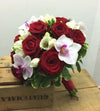 Buchet Mireasa Trandafiri Rosii Si Phalaenopsis