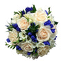 Buchet Mireasa Gentiana Si Trandafiri Crem