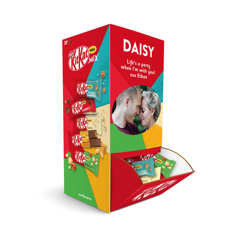 Personalised KitKat Mini Mix gift box - | Livrare Flori Județul Călărași