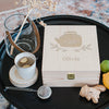Wooden tea box with engraved lid - | Livrare Flori Județul Călărași
