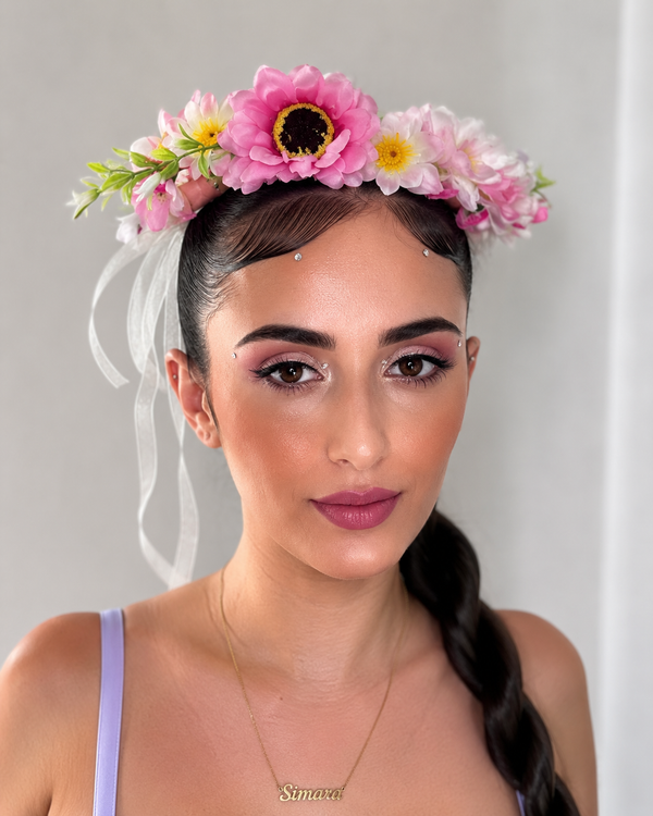 Coroniță Florală Artificială Roz