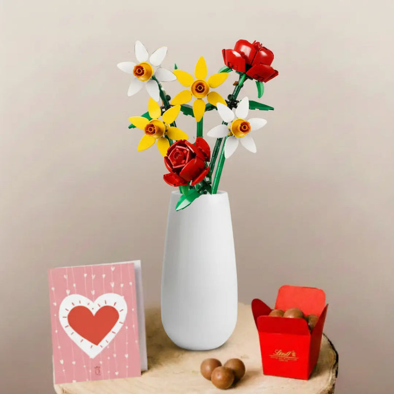 LEGO Set Roșu Roses and Daffodils Gift - | Livrare Flori Județul Călărași