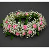 Coroniță Boemă cu Trandafiri Roz și Gypsophila