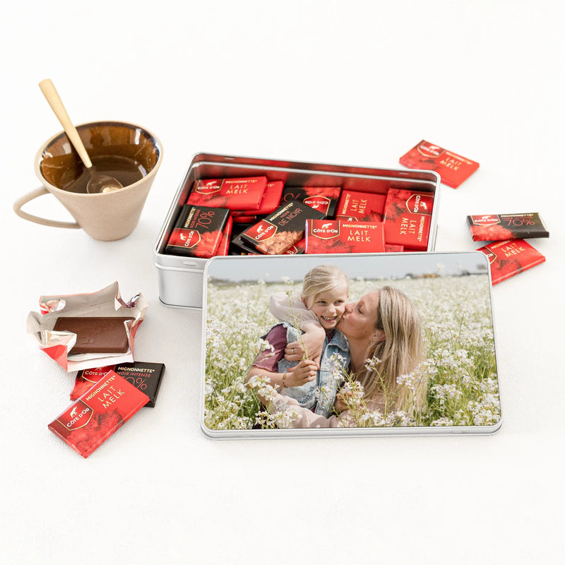Personalised gift tin - Côte d’Or - | Livrare Flori Județul Călărași