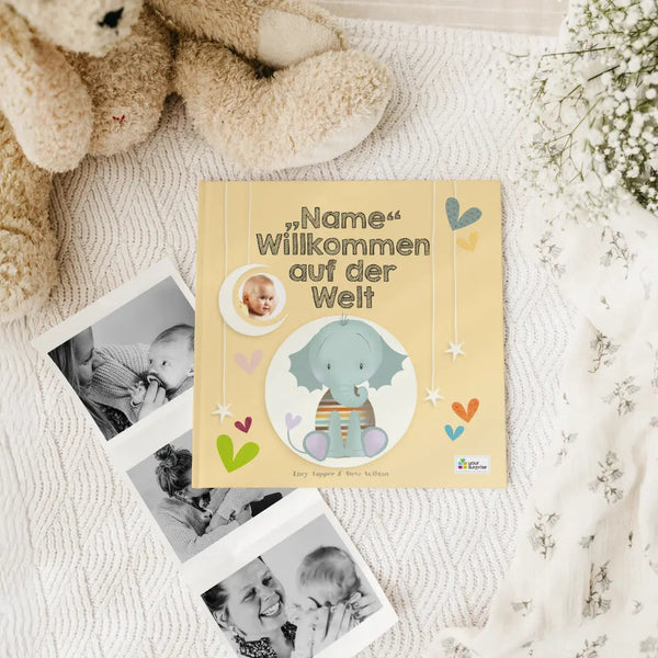 Baby book with name - Welcome to the world - Hardcover - | Livrare Flori Județul Călărași