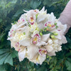 Buchet De Mireasa Cu Orhidee Cymbidium Si Frezii Albe